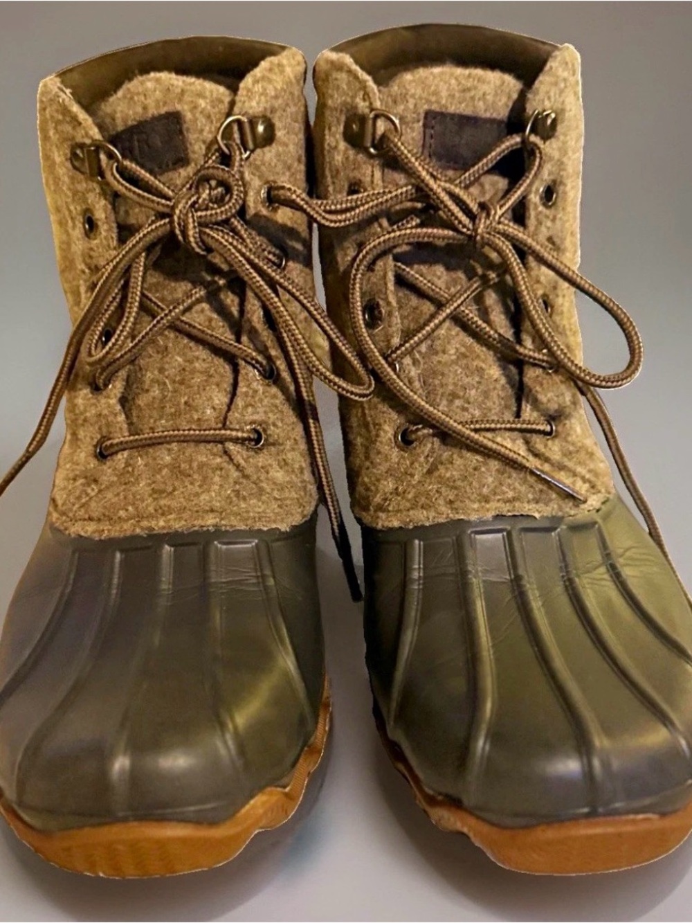 Sperry Top-Sider Avenue Men's Duck Boots Wool Brown Waterproof Sz 9.5